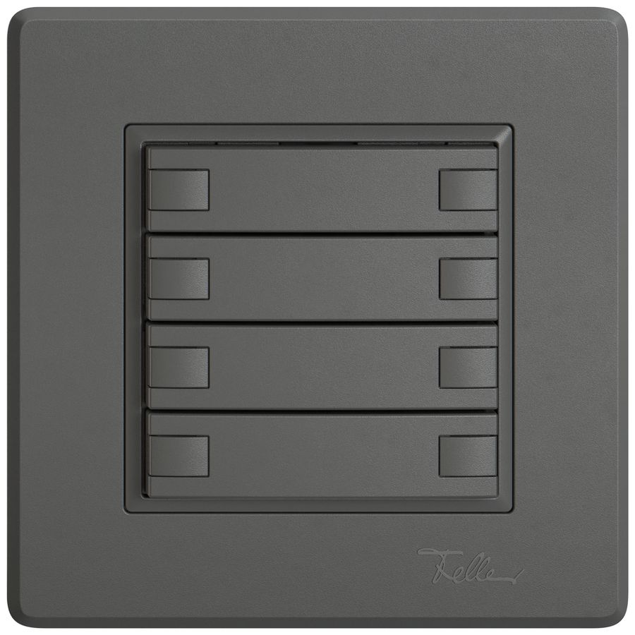 Poussoir KNX RGB ENC EDIZIO.liv SNAPFIX® capteur temp.s.LED 8× comm.1T grf