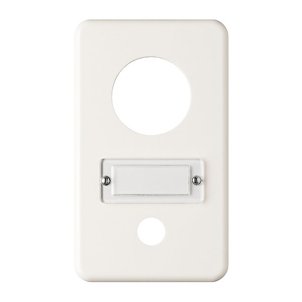 Abdeckplatte Gr.I-I weiss mit Bez. Schild