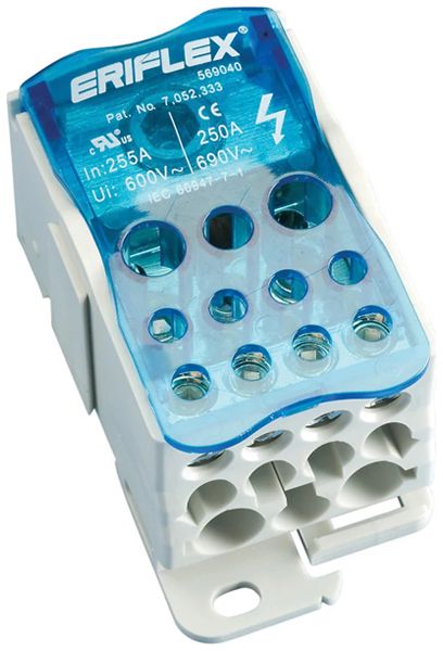 Verteilerblock ERIFLEX UD-250A 11 Anschlüsse Kupfer
