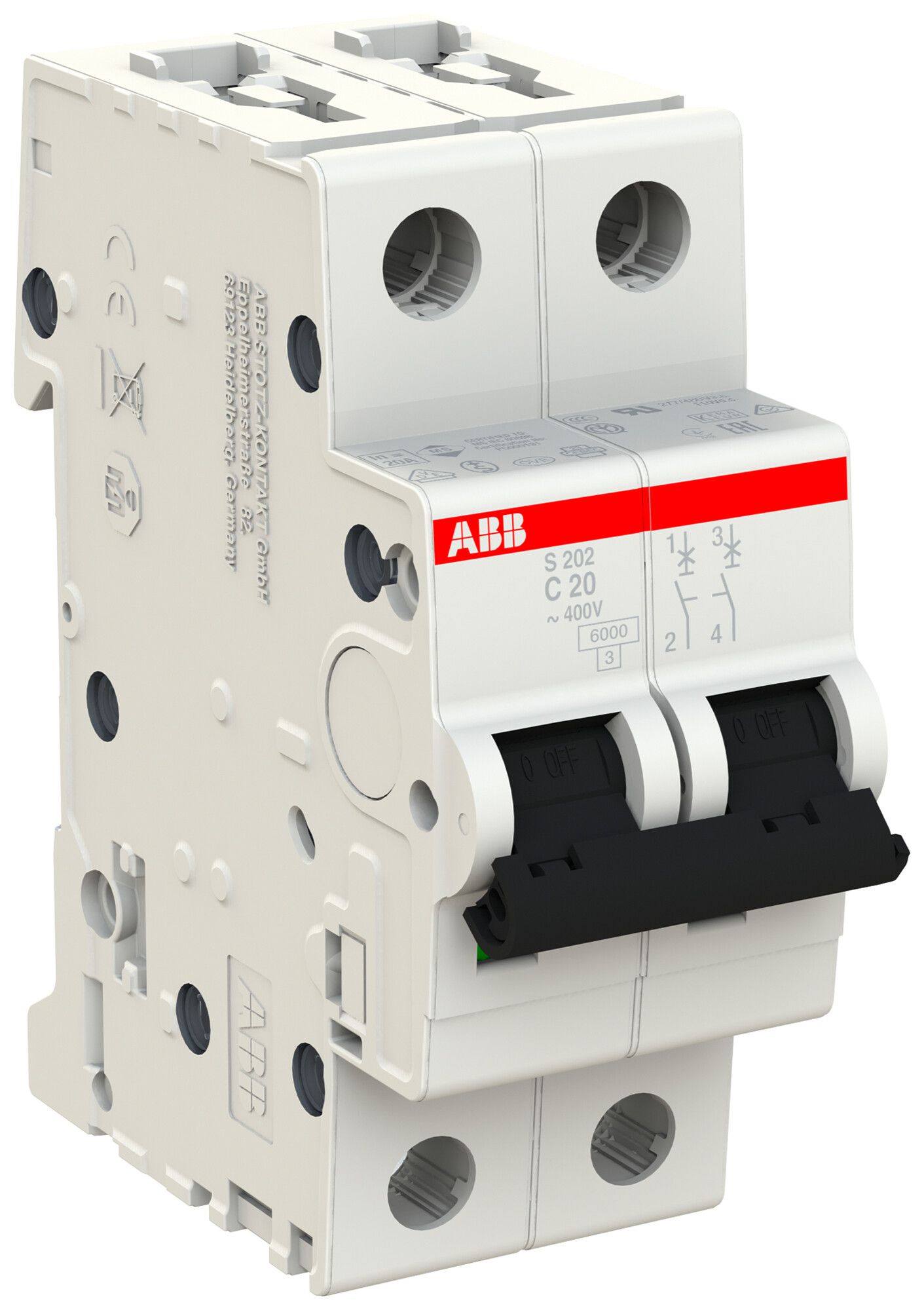 Leitungsschutzschalter ABB S202-C20 20A C 6kA