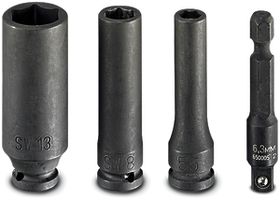 Set di inserti con adattatore 1/4" PX ASD con teste int.5.5/8/13mm