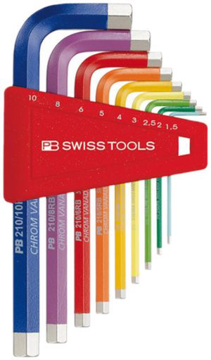 Stiftschlüssel-Satz PB 210 H-10 RB 1.5, 2, 2.5, 3, 4, 5, 6, 8, 10