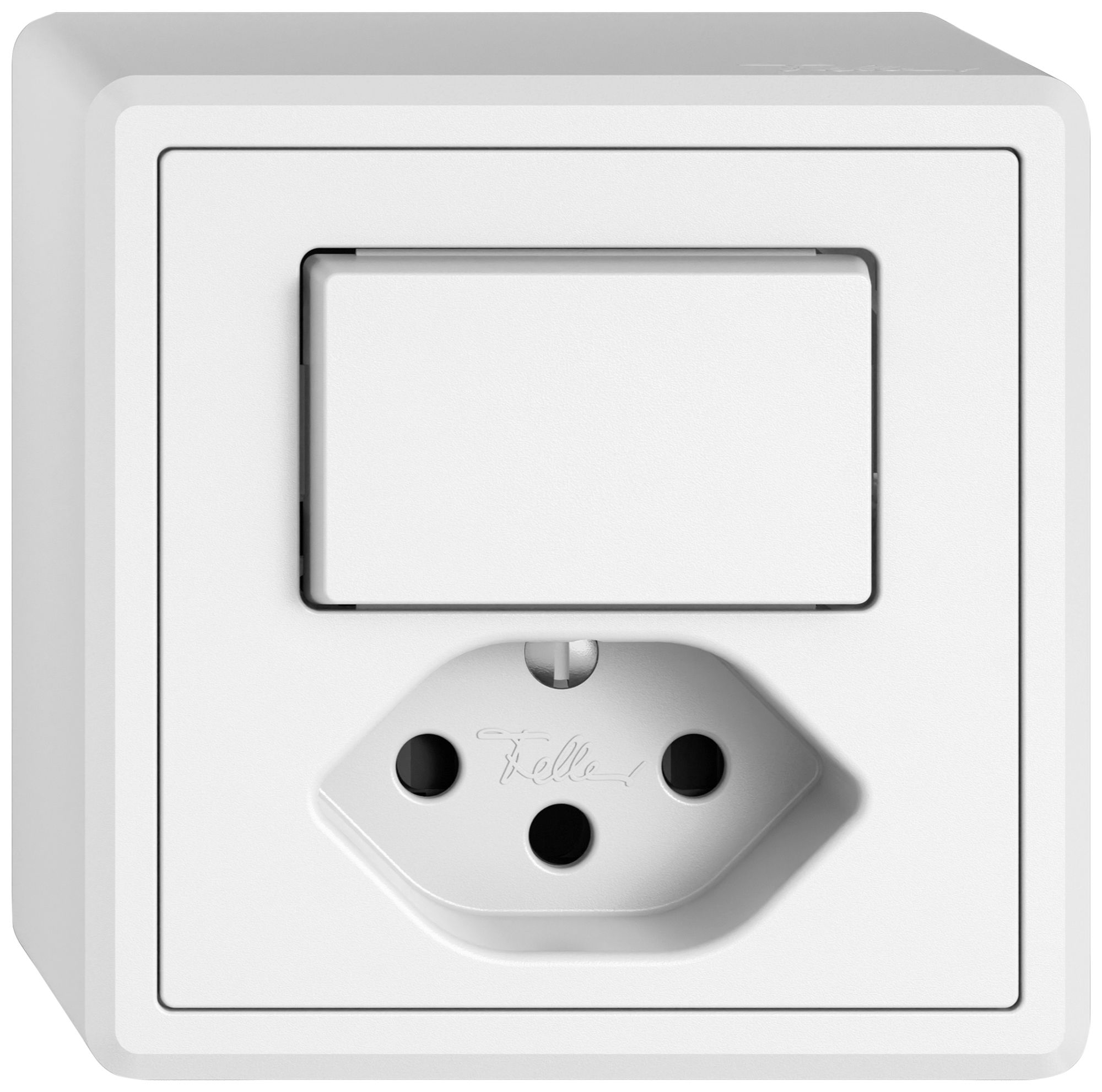 AP-Kombination EDIZIO.liv SNAPFIX® Schema 6+T13 mit Shutter ws