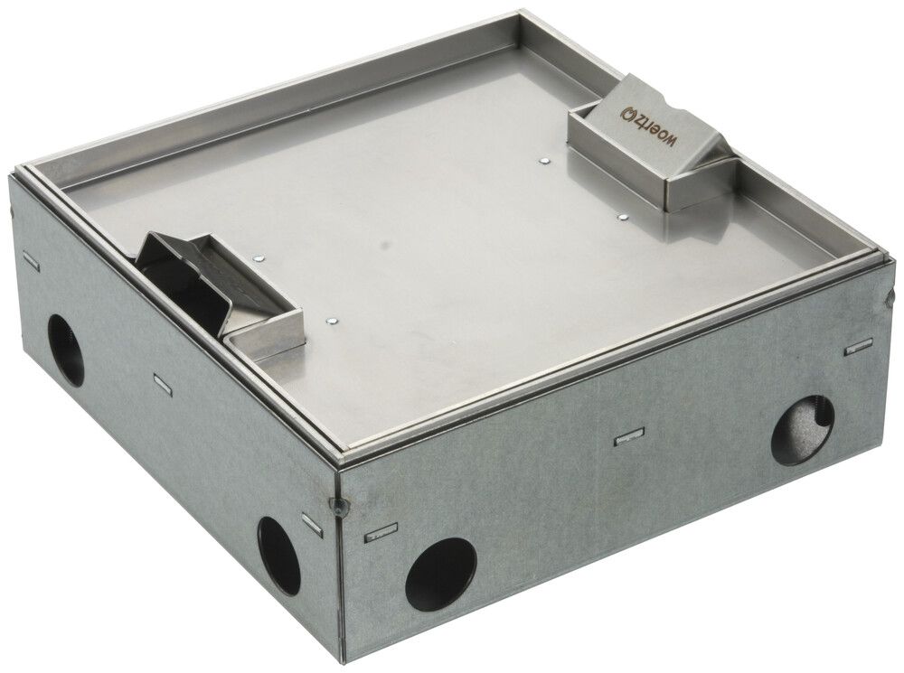 Bodendose Woertz WAK Cr 200×200×75mm Bodenhöhe 75…100mm mit Rand