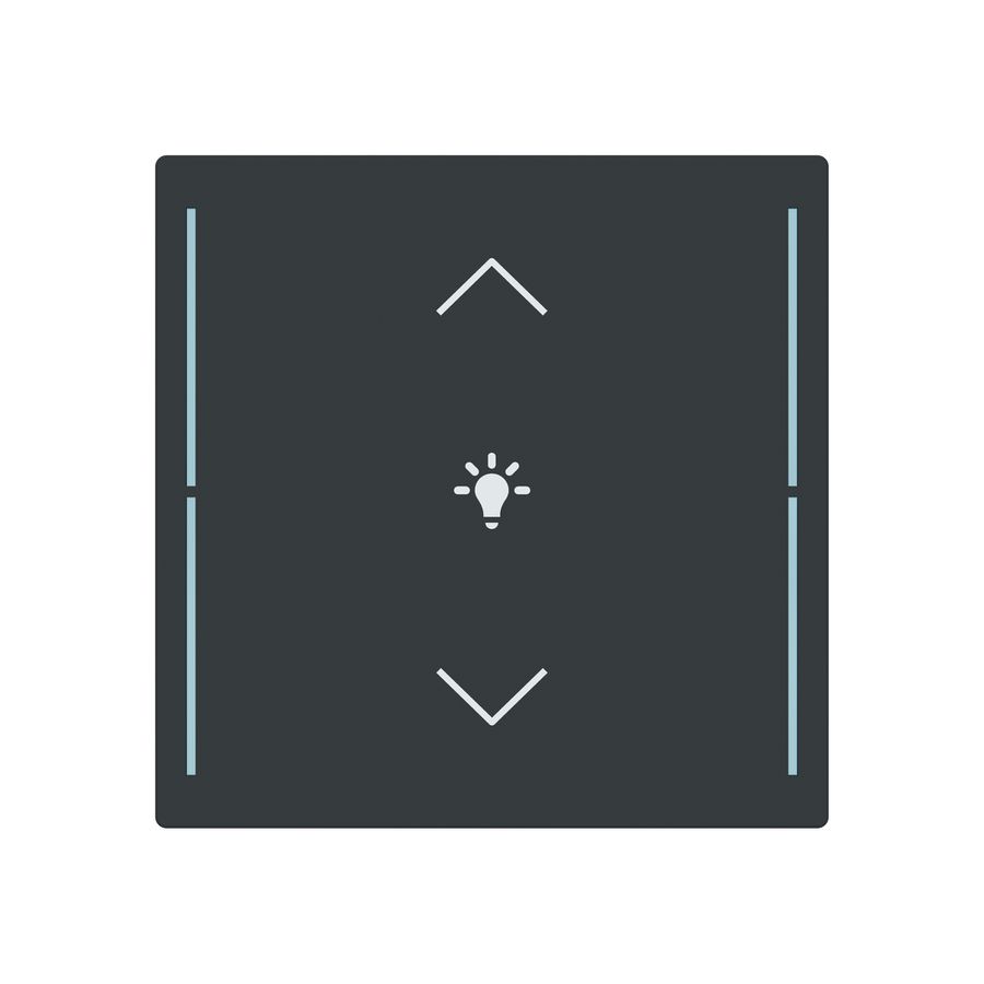 Tasterabdeckung ABB SIDUS touch 1-fach "Wippe-Dimmen" anthrazit