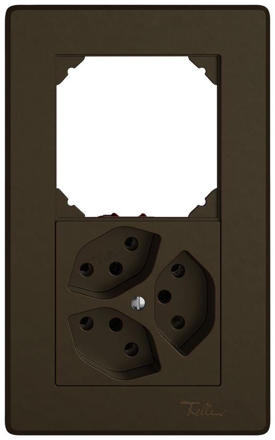 Combinaison ENC EDIZIO.liv SNAPFIX® 2×1 156×96mm vide+3×T13 brun