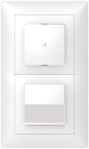 UP-Kombination SIDUS 2×1 Leuchttaster+Sonnerie weiss glänzend