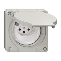 FI-Steckdose NEVO N.CO 30mA, Typ 13, Anschlussklemmen f.weitere Steckdosen, hgu