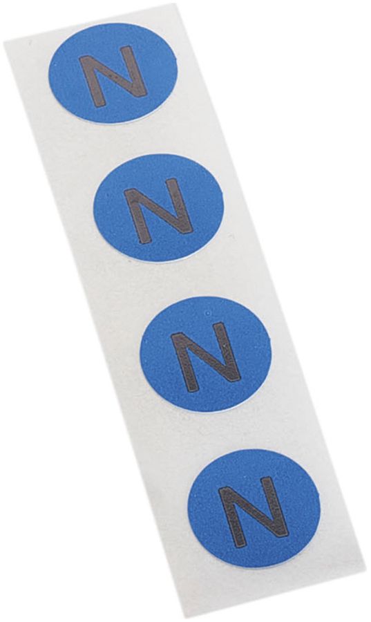 Bezeichnungsschild Weber N blau Beutel à 50 Stück