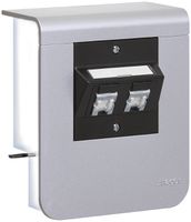 Geräteträger Hager für SL20055 Dekor Aluminium, 2×Kat.6