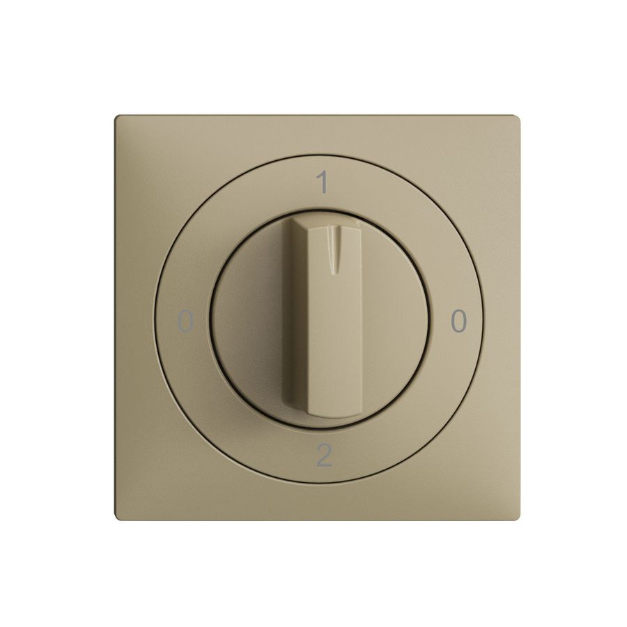 Frontset EDIZIOdue 0-1-0-2 sand 60×60mm für Drehschalter