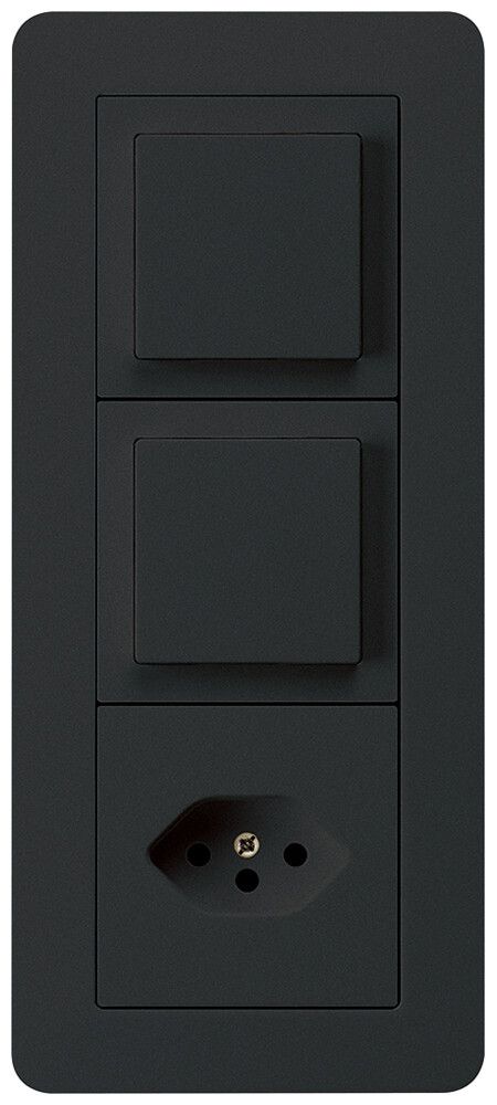 UP-Kombination kallysto.trend Gr.I-I-I vertikal 2×Schalter S3+Typ 13 schwarz