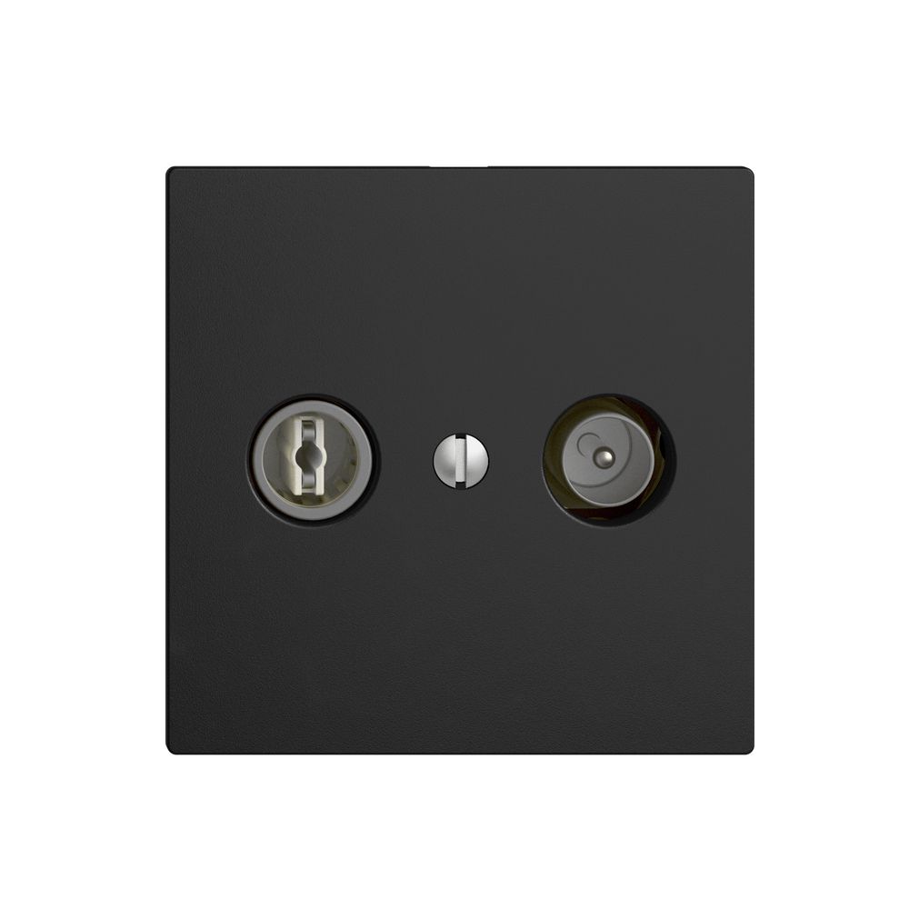 UP-TV-R-Dose EDIZIOdue 19dB schwarz Breitbanddose 5…2000MHz, F