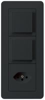 UP-Kombination kallysto.trend Gr.I-I-I vertikal 2×Schalter S3+Typ 13 schwarz
