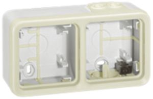 AP-Gehäuse PLEXO 1×2 weiss