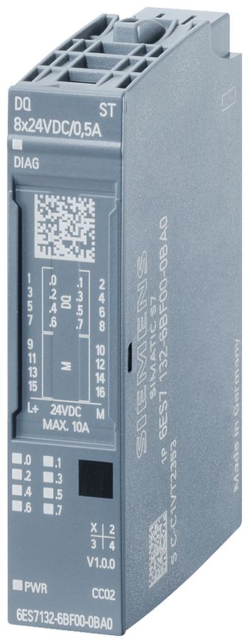Module de sortie API Siemens SIMATIC ET200SP DQ 8×24VDC/0.5A HF A0 CC02
