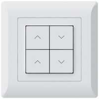 UP-KNX-Storentaster Hager BA kallysto.line C 4-fach 92×92mm weiss