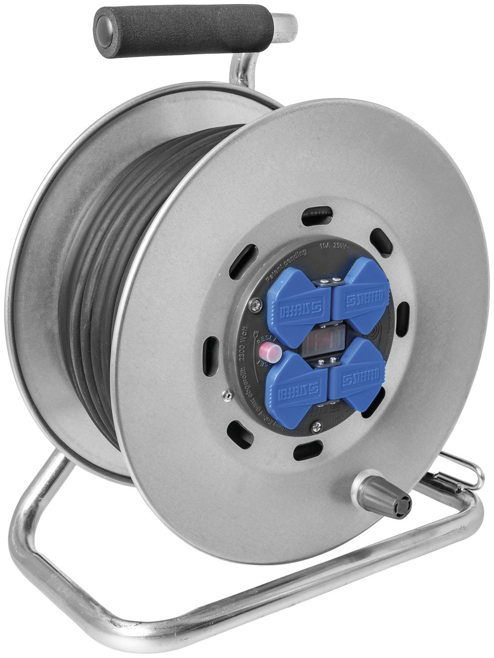 Kabelrolle STERO LOOP Gr.1 4×T13 50m TD3×1.5mm² silber/grau