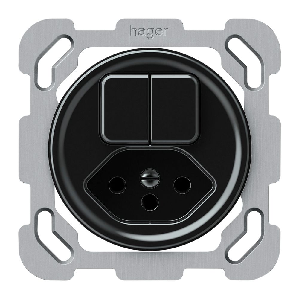 UP-Kombination origin Sch 3+3 + 1×Typ 13 77×77mm schwarz