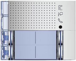 Frontblende für Tür-Lautsprecher-Modul Sfera mit 2+2 Ruftasten aluminium