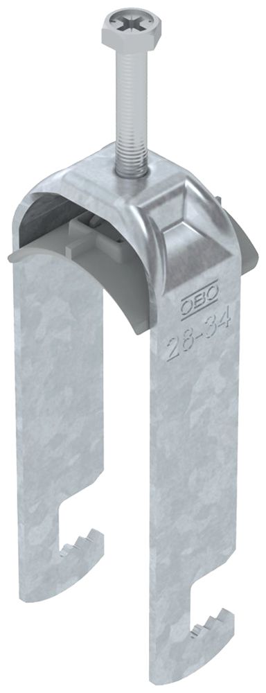 Fixation rapide BET 2056 pied à F mat.synthétique 28…34mm 2×câble acier Zn-ch-im