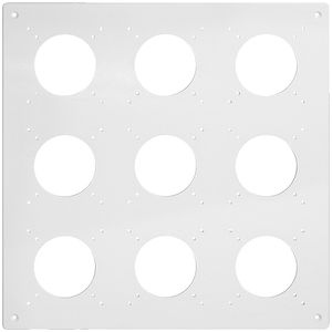 Placca di montaggio INC 3×3 Feller NEVO, per combinazione, con 9 fori NUP, grc