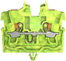 Borne de passage WAGO TOPJOB-S 2250 1mm² 2L avec pied de fixation vert/jaune