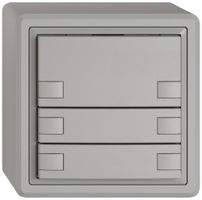 AP-Universaltaster EDIZIO.liv UNI SNAPFIX® o.LED 3× 2-Tbed.hgu