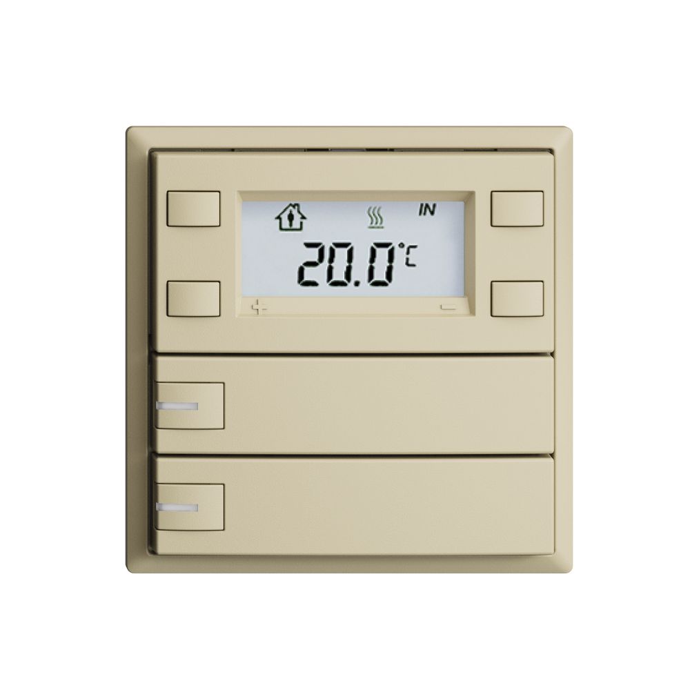 Poussoir RTH ENC KNX 2× EDIZIOdue F vanille, avec LED RGB