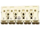 Borne de connexion 5P 0.5…2.5mm² leviers de commande mise à terre enfichable bc