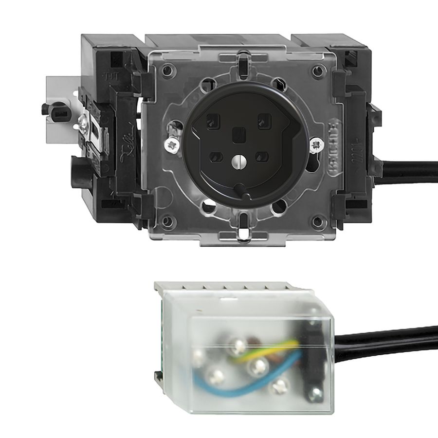 Prise INC FH T25 16A noir 49…69mm pour câble plat Powerbus