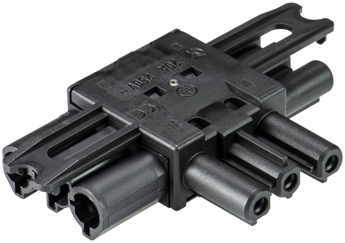 Verteilerblock Wieland gesis® GST18I3V 2P1T SV SW 3L 20A 250V schwarz 100 Stück