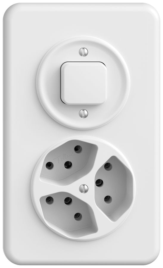 UP-Kombination STANDARDdue SNAPFIX® senk.Sch.3/1L - 3×T13 ws