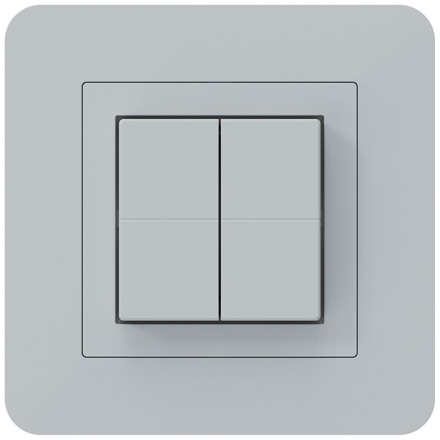 Funktaster Friends of Hue KTR, 4×, 94×94mm, klebend, hellgrau