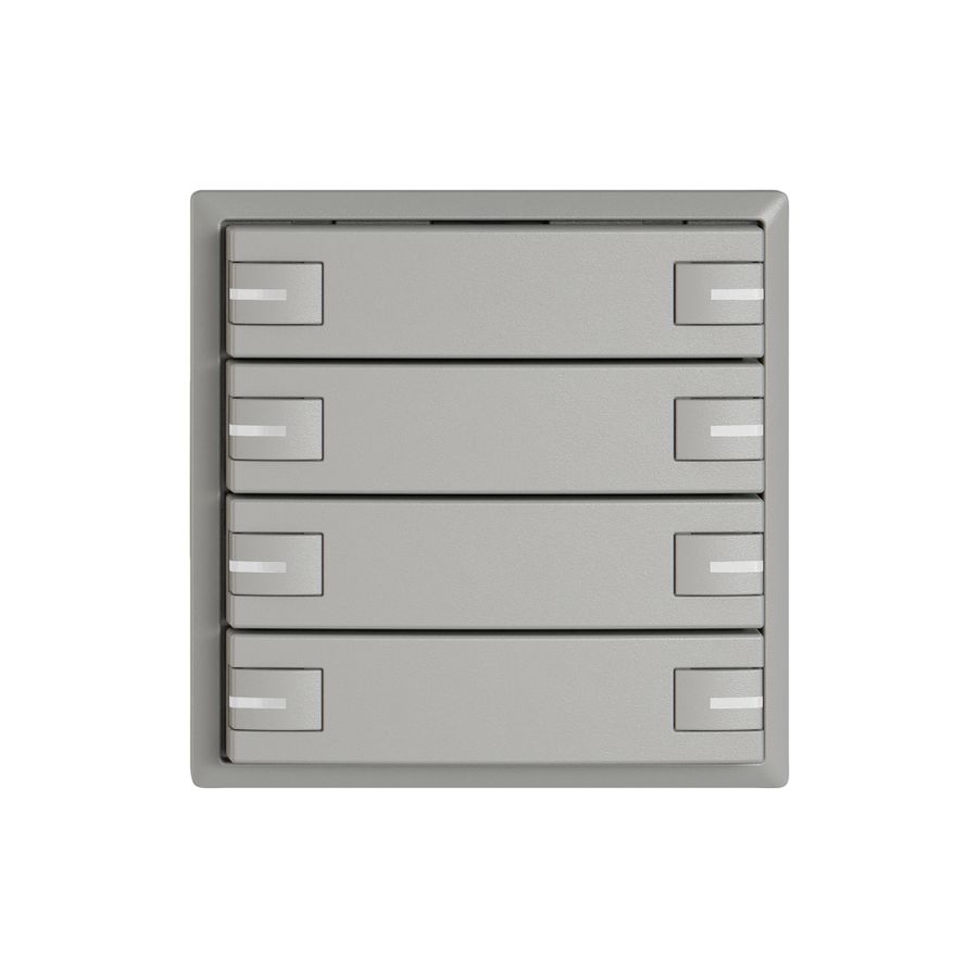 Pulsante KNX RGB EDIZIO.liv SNAPFIX® sensore temp.RGB-LED 8× com.1T grc