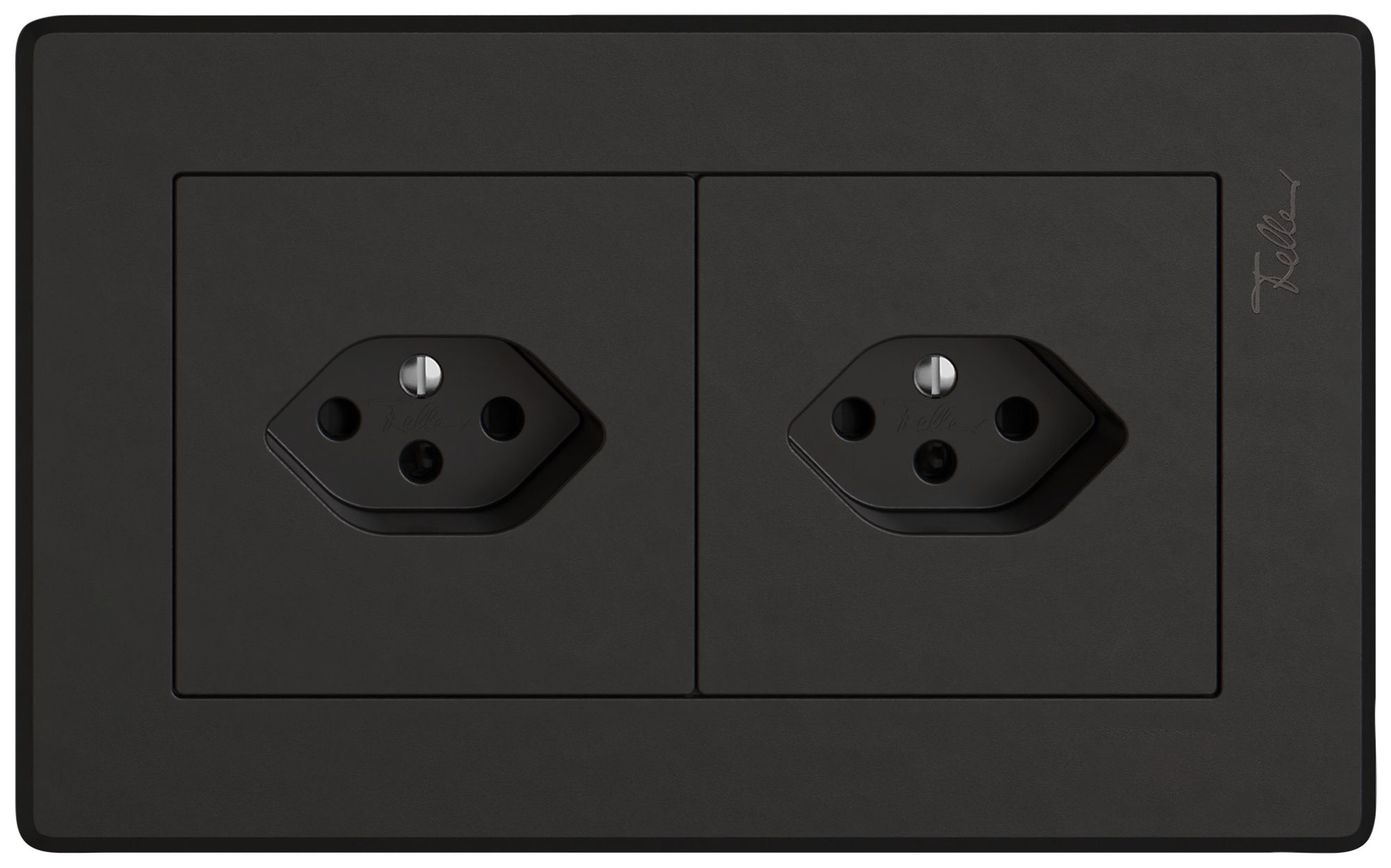 Combinazione INC EDIZIO.liv SNAPFIX® 1×2 96×156mm 1×T13+1×T13 nero