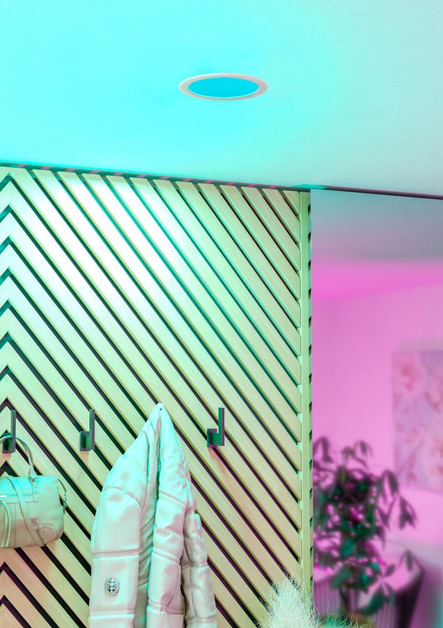 LED-Downlight Eglo FUEVA 9.5W 0…1150lm 2700…6500K IP44 DIM Ø168×40mm weiss