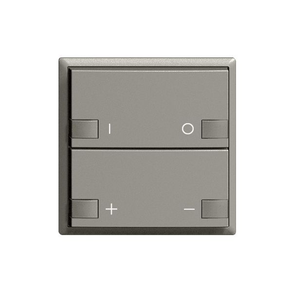 Frontset ON-OFF Dimmer 2K/2T ZEP EDIZIOdue dunkelgrau