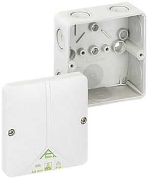 Boîte dérivation AP Abox-i 40 vide, PC, 93×93×55mm, IP65