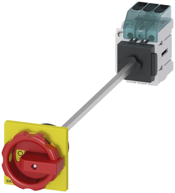 Interrupteur de charge Siemens SENTRON 3LD3 sol 16A 3L +1F/1O 66×66mm ro/jn