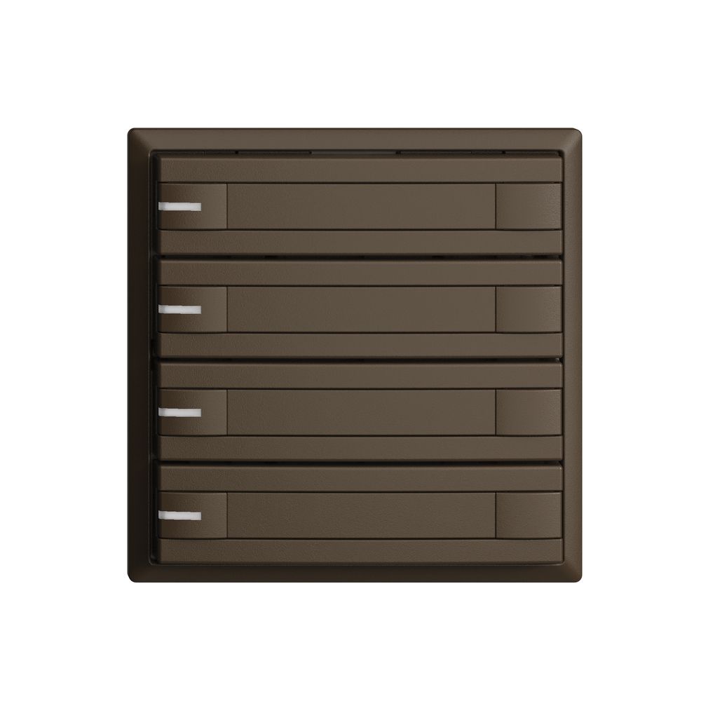 Poussoir KNX RGB EDUE, 250mW, a.LED RGB, papier, 4×poussoir, C.2×T., cof