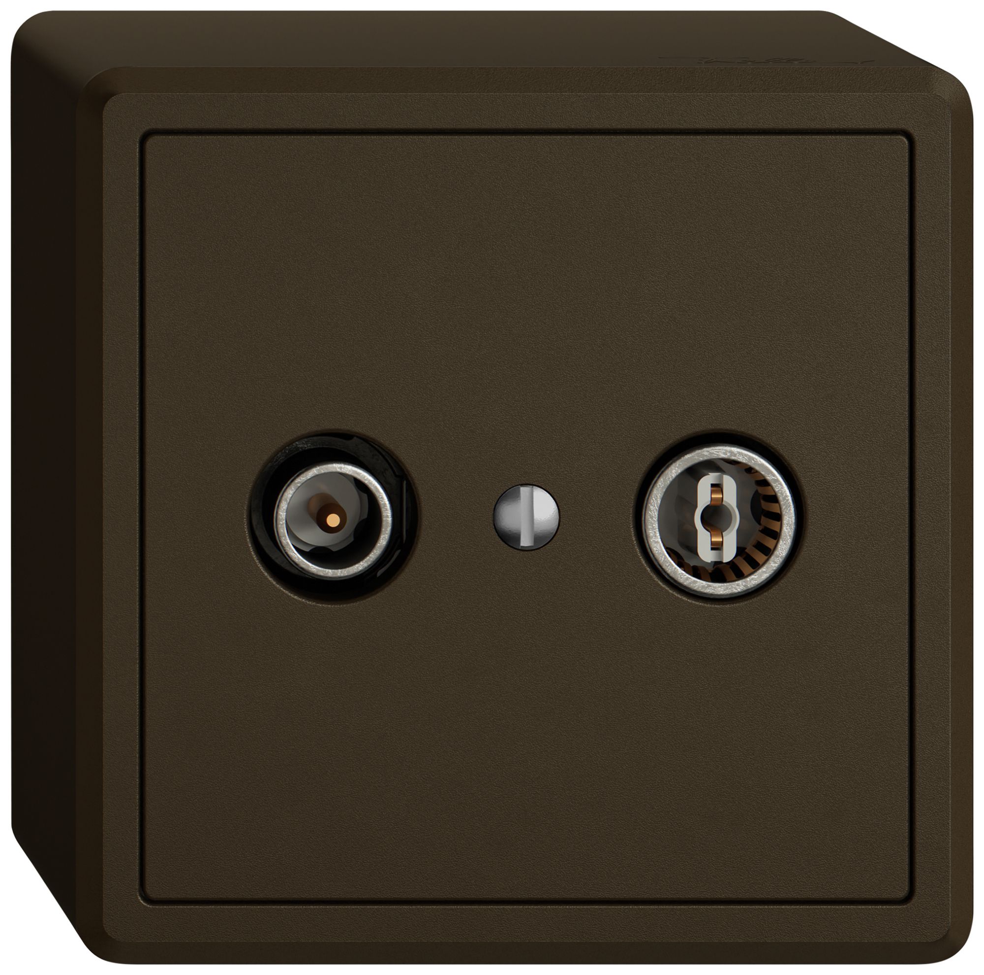 AP-Antennendose TV-R EDIZIO.liv SNAPFIX® Durchgangsdose 19dB br