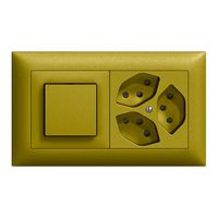 UP-Kombination EDIZIOdue 3/1P+3×T13 olive, horizontal