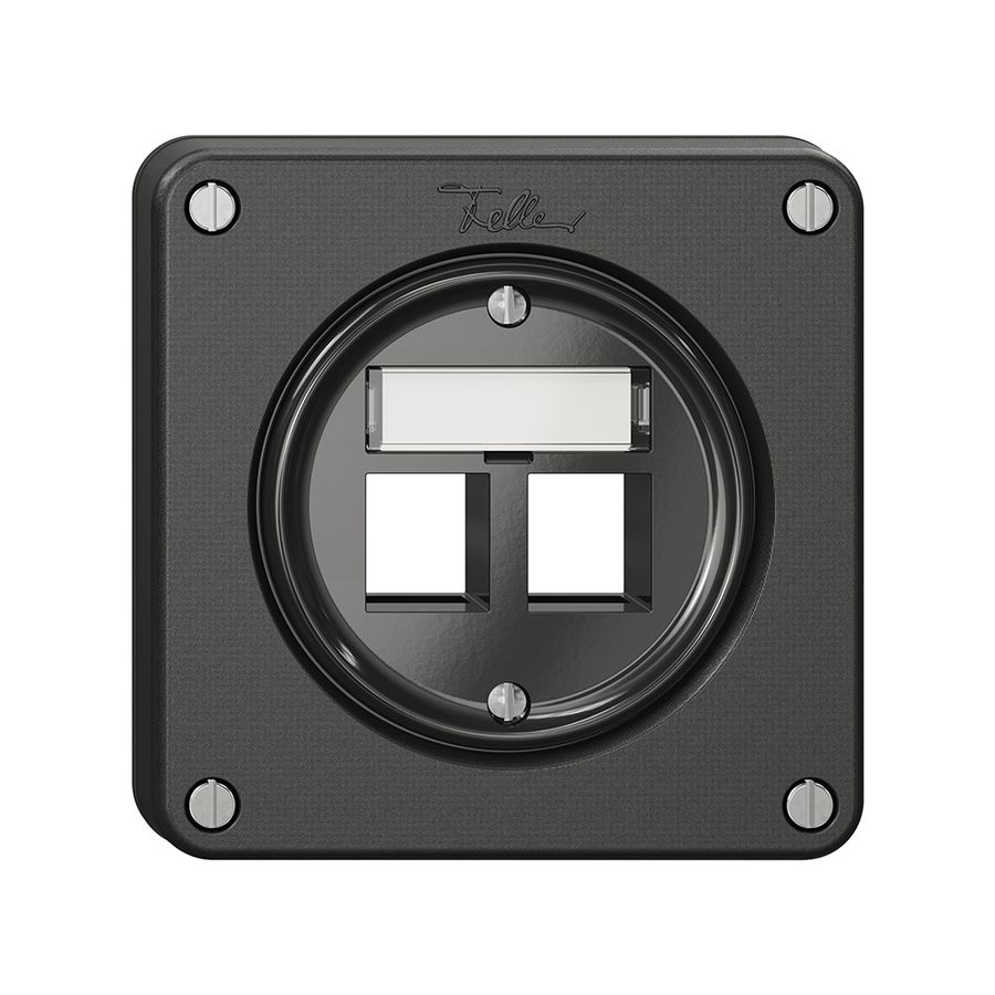 Kit di montaggio Feller Keystone, per uscita diritta, doppio, ne