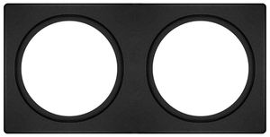 Abdeckplatte LEDVANCE FRAME Stahl 200×100mm 2×Ø68mm schwarz