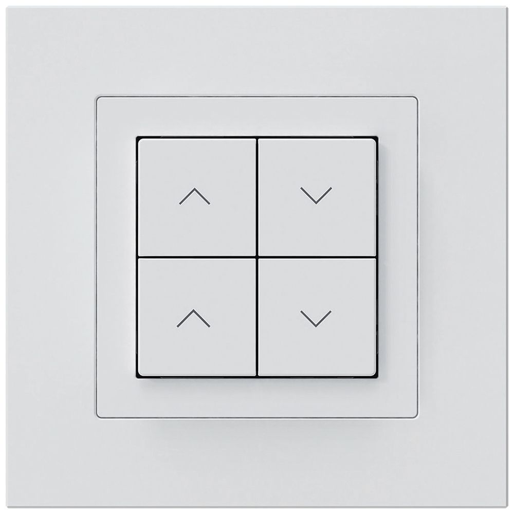 UP-KNX-Storentaster Hager BA kallysto.pro C 4-fach 94×94mm weiss