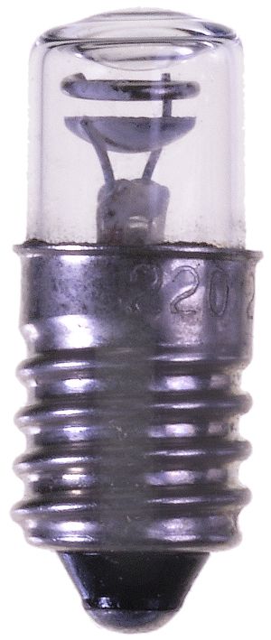 Glimmlampe E10 110V 10×28mm klar