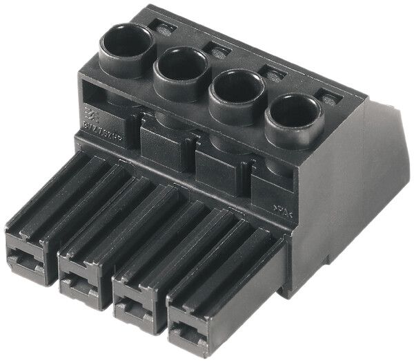 Connettore femmina Weidmüller BVF HP chiuso 7.62mm 4L stagnato nero