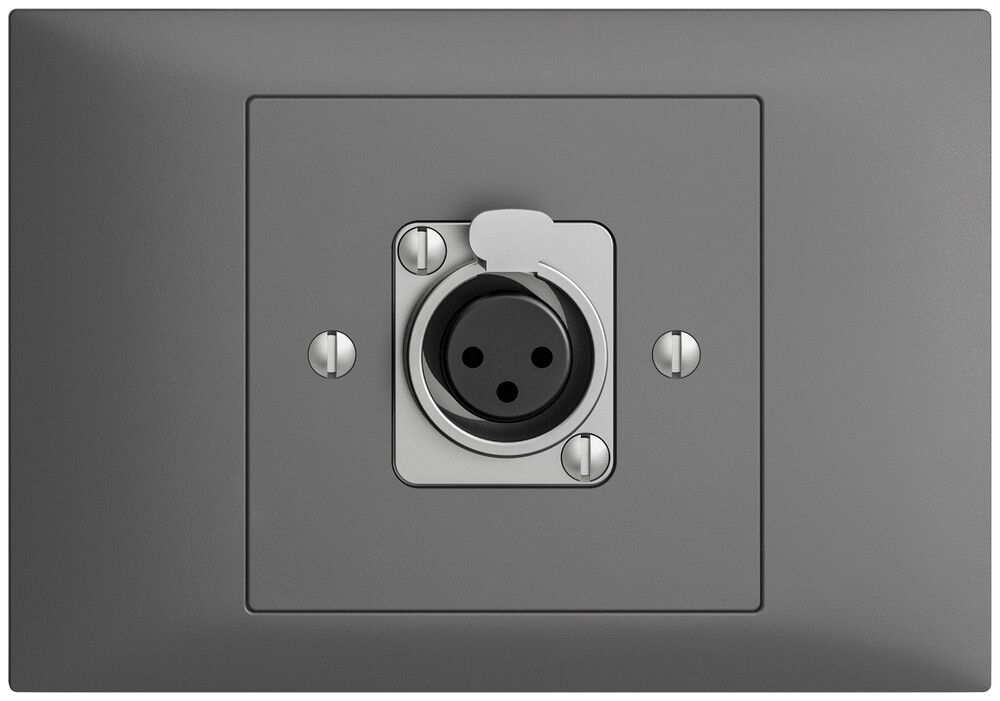 Kit di montaggio INS EDIZIOdue BKE per XLR grigio scuro