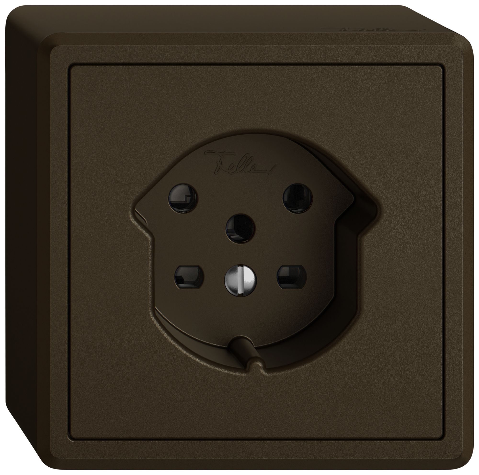 AP-Steckdose EDIZIO.liv SNAPFIX® 1×T15 br